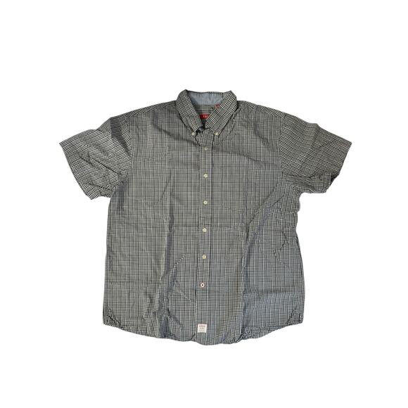 Izod Other - IZOD Black and White Checked Casual Button Down Shirt Large